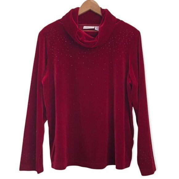 Jaclyn Smith Sweaters - Vintage Jaclyn Smith Red Cowl Neck Sweater Women’s Size X
